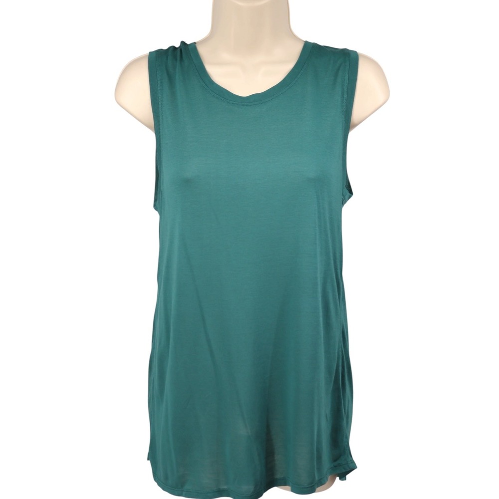 AG Adriano Goldschmied Teal Green Modal Drapey Scoop Tank Tunic S Sample‎ NWOT